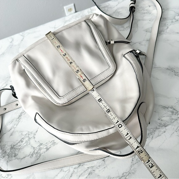 Simply Vera by Vera Wang White Faint Gray Faux Leather Mini Backpack - Picture 11 of 11